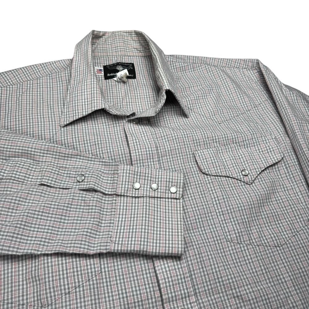 Vintage Pearl Snap Shirt Men's 16.5x34 USA 90s Cowboy Rancher Western Workwear